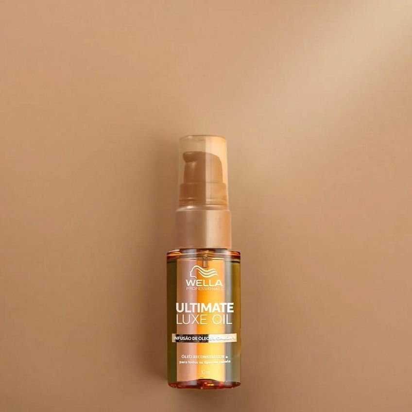 Kit De Tratamento Capilar Ultimate Luxe Oil Shampoo Máscara Óleo Wella 250ml 150ml 30ml - imagem 2