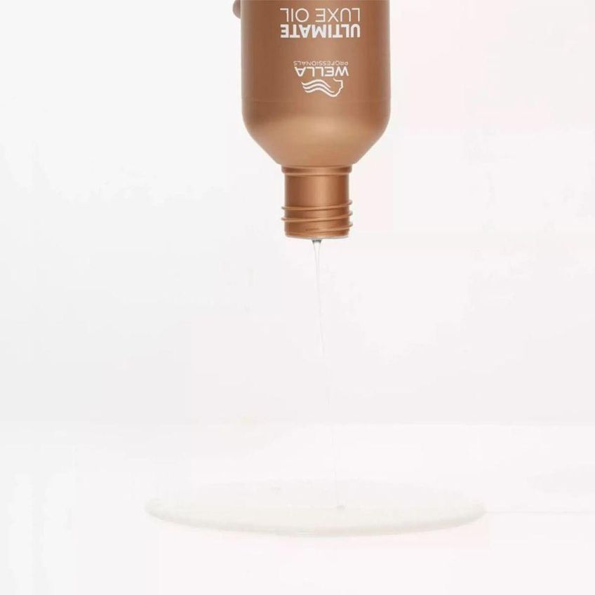 Kit De Tratamento Capilar Ultimate Luxe Oil Shampoo Máscara Óleo Wella 250ml 150ml 30ml - imagem 3