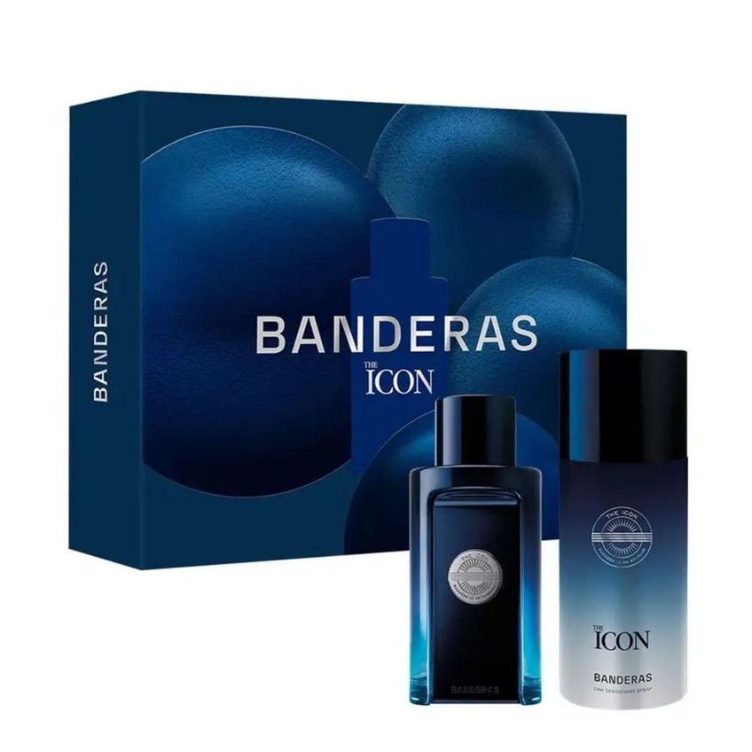 Kit Perfume The Icon Eau De Toilette Masculino Amadeirado Aromático 100ml + 150ml Antonio Banderas - imagem 4