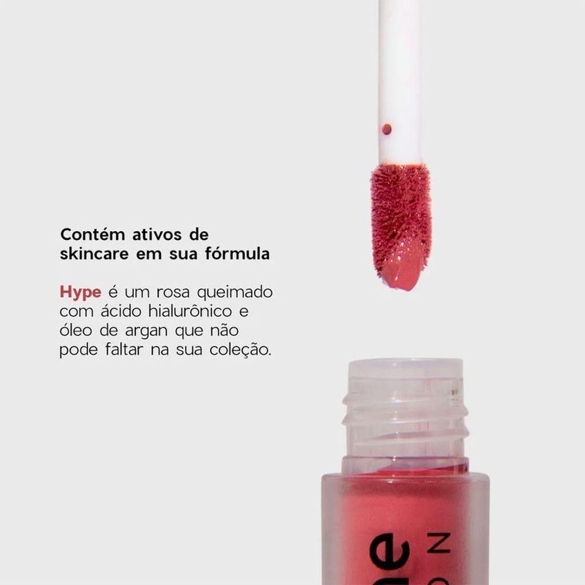 Batom Líquido Color My Lips Hype Rosa Acabamento Matte Fórmula Vegana 1g Oceane - imagem 3