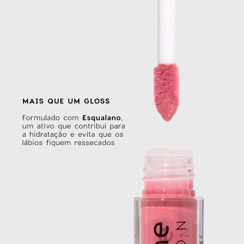 Brilho Labial Edition Glossy Me Rose Com Esqualano Rosa Oceane 1g - imagem 3