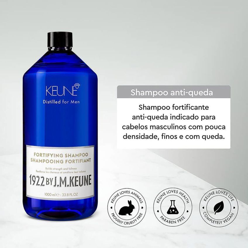 Shampoo 1922 By J.M. Fortifying Multicolorido Keune 1L - imagem 3