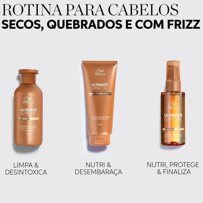 Óleo Capilar Ultimate Luxe Oil Reconstrução Instantânea 100ml Wella - imagem 3