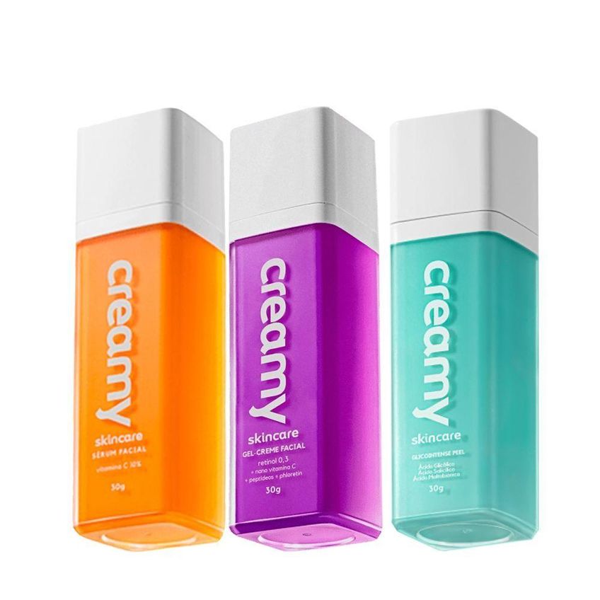 Kit De Cuidados Faciais Kit Antirrugas Peel Multicolorido 3 Produtos - imagem 3