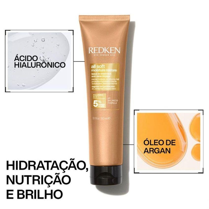 Leave-in Redken All Soft Moisture Restore Multicolorido 150ml - imagem 3