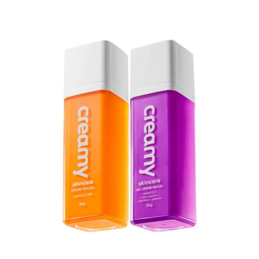 Kit Skincare Kit Creamy Antirrugas Com Vitamina C E Retinol 0,3 Multicolorido - imagem 3