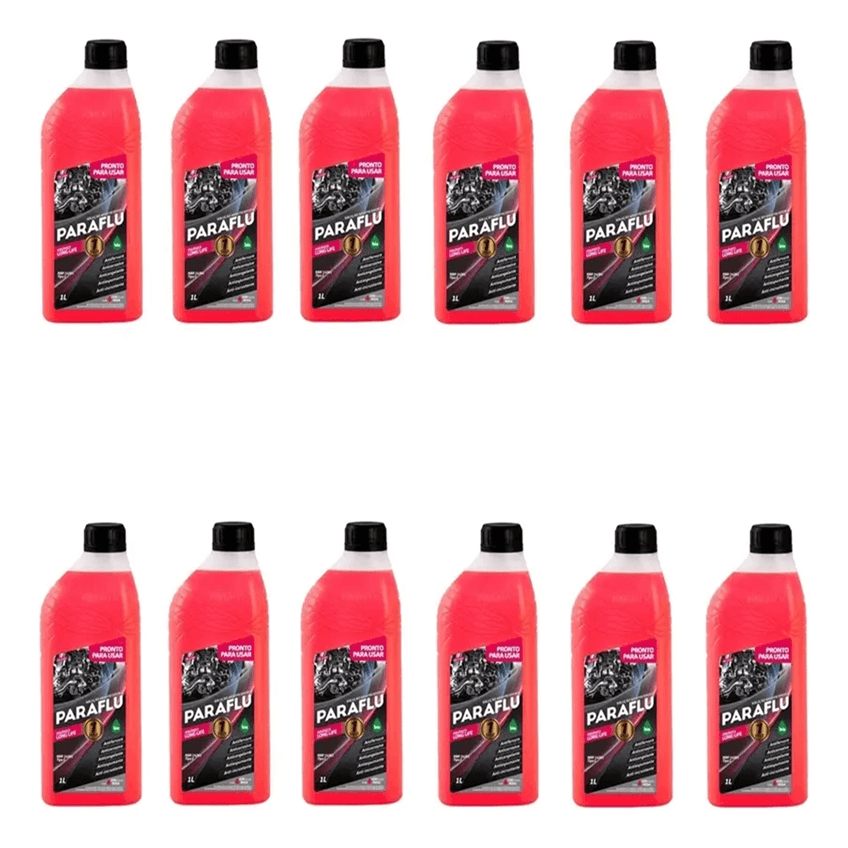Kit 12 Litros Aditivo Do Radiador Paraflu Concentrado Rosa - imagem 3