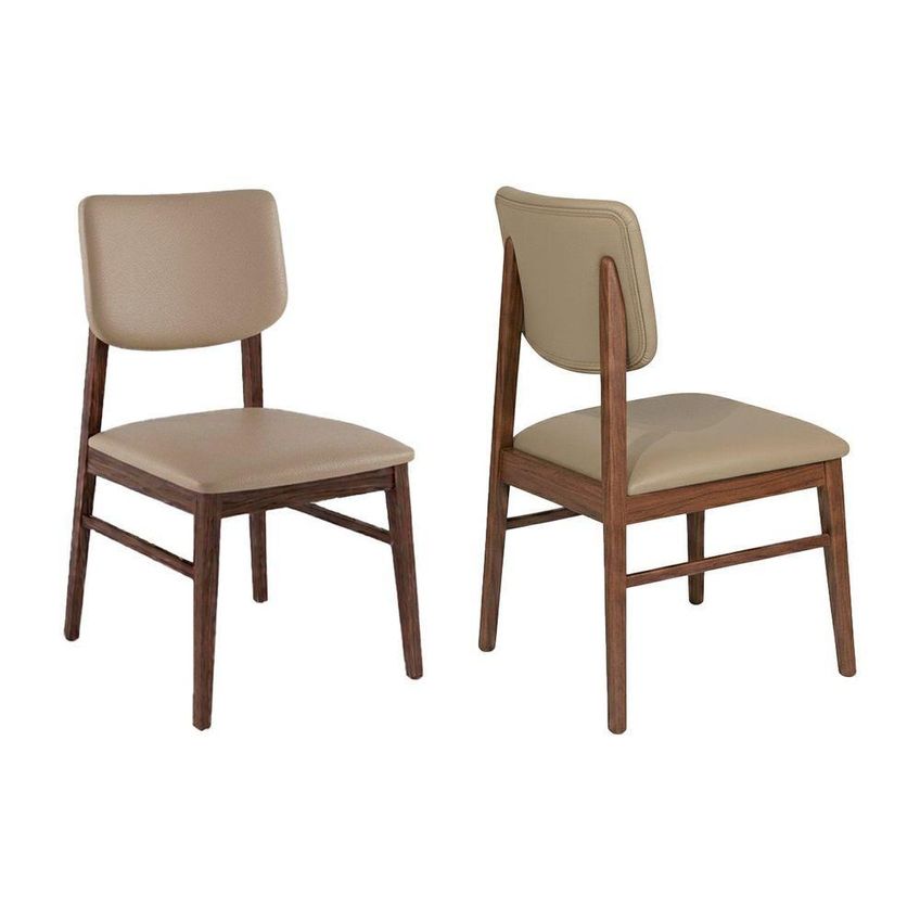 Conjunto De Mesa Com 4 Cadeiras 4 Lugares Em Madeira Capuccino 80cm Ágape - imagem 4