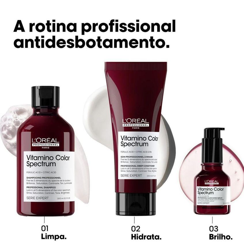 Shampoo Vitamino Color Spectrum Para Cabelos Coloridos 300ml L'Oréal Paris - imagem 3