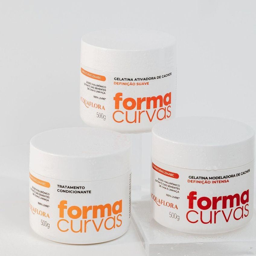 Gelatina Ativadora De Cachos Forma Curvas Definição Intensa 500g Multicolorido Acquaflora - imagem 3