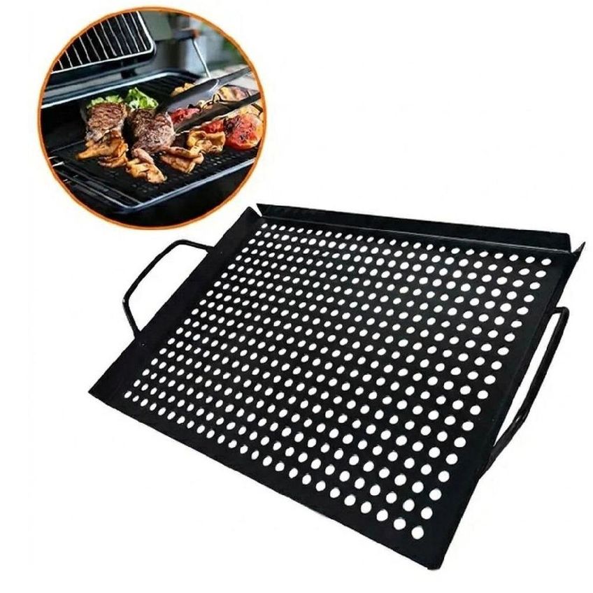 Bandeja Para Churrasqueira Grill Assar Legumes E Peixes E Frango Preto Yeet - imagem 4