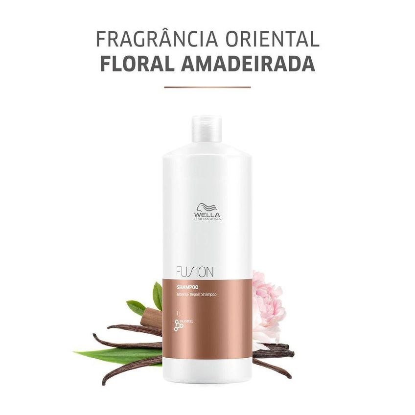 Kit De Tratamento Capilar Wella Fusion Reflections Duo Oil Shampoo 1l Condicionador 1l - imagem 3