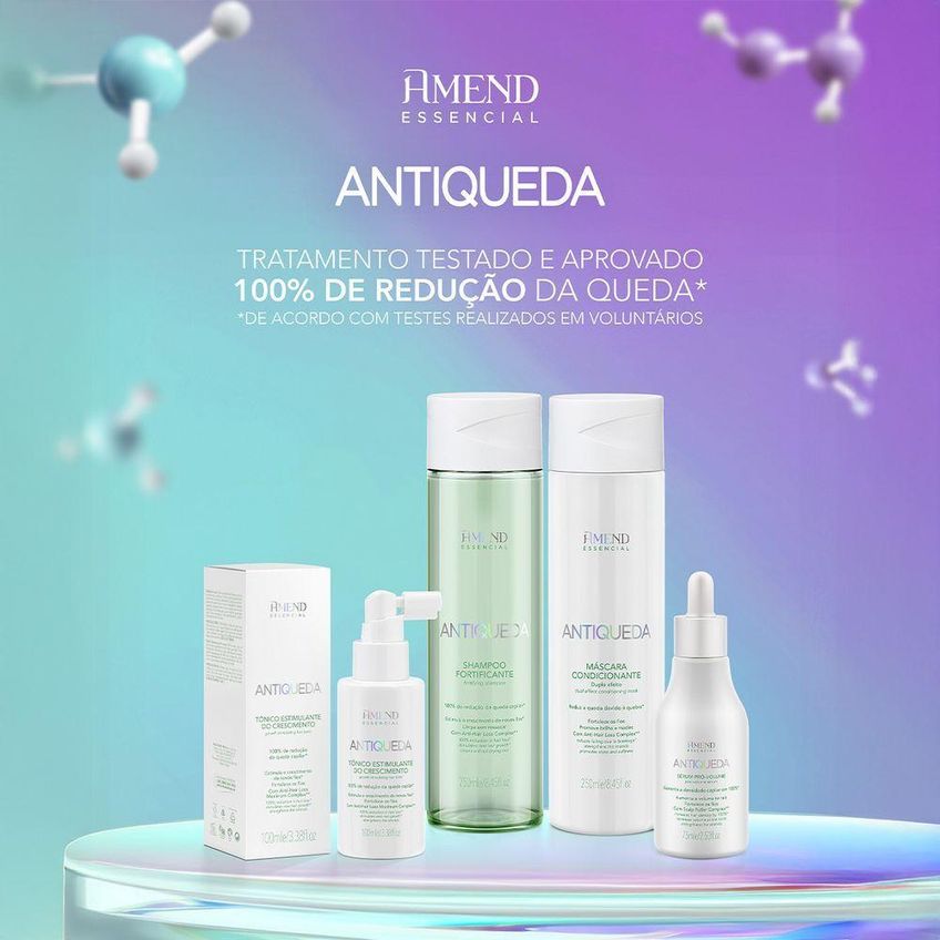 Máscara Condicionante Essencial Antiqueda Duplo Efeito Amend Cosméticos 250ml - imagem 4
