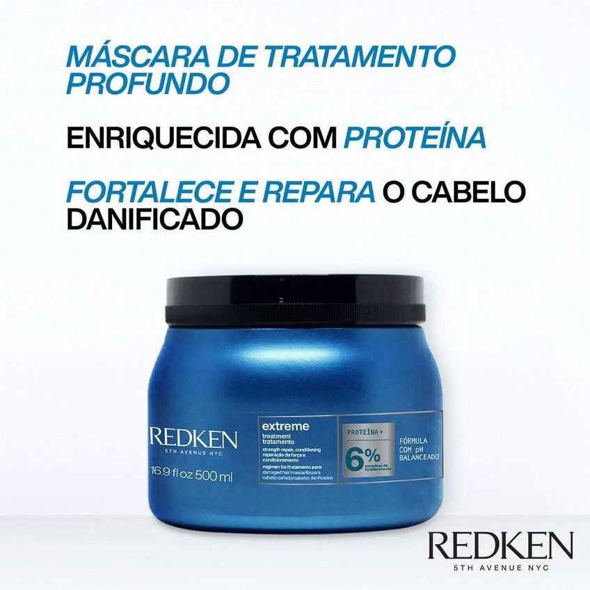 Kit De Cuidados Capilares Extreme Salon Total Fortalecimento 3 Produtos Redken - imagem 2