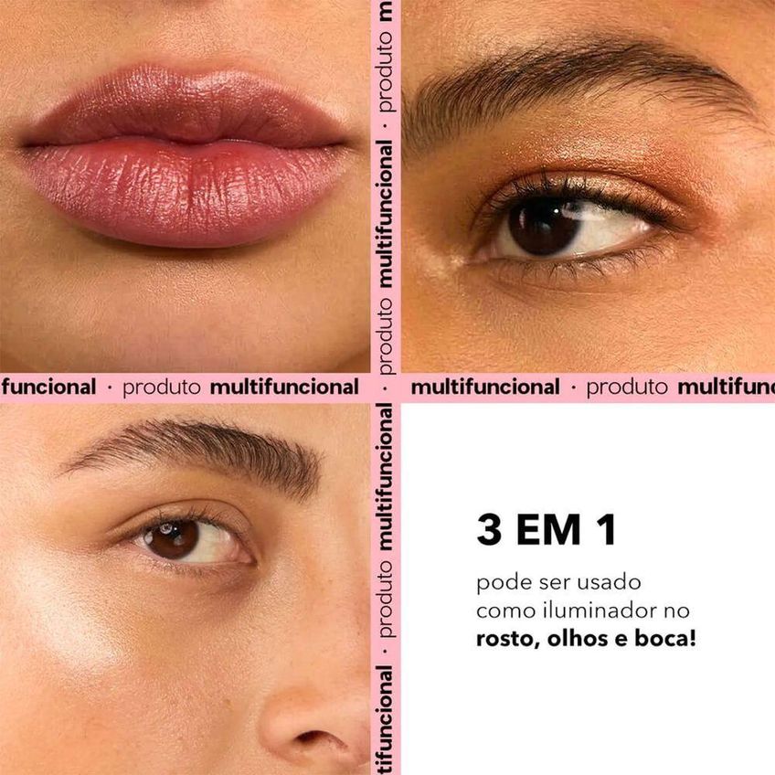 Iluminador 4you Shimmer Stick Iced Pearl Cremoso Acabamento Cintilante 7,5g Oceane - imagem 3