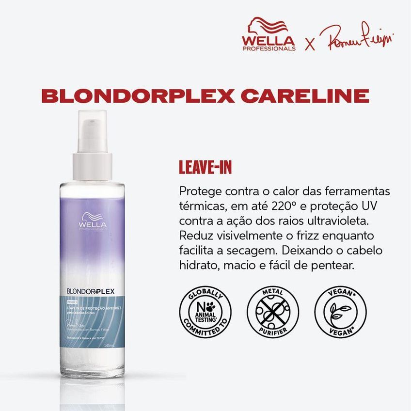 Kit De Tratamento Capilar Blondorplex Hair Care Total Reconstrução Completa Wella 250ml 200ml 150ml - imagem 5