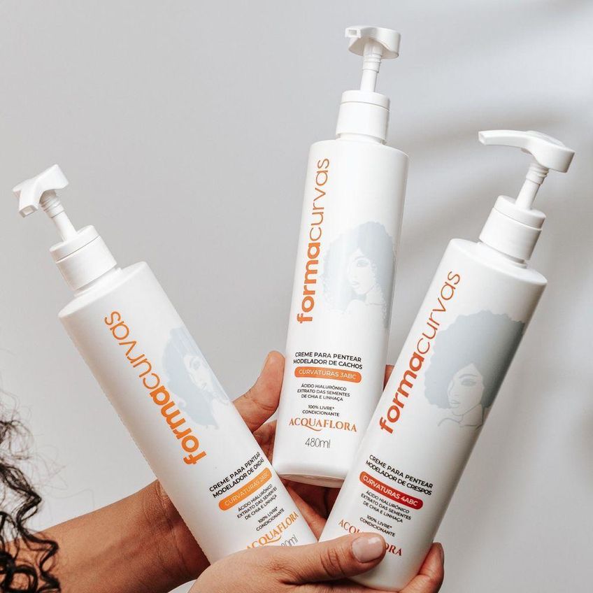 Creme Para Pentear Forma Curvas 2abc 480ml Acquaflora - imagem 3