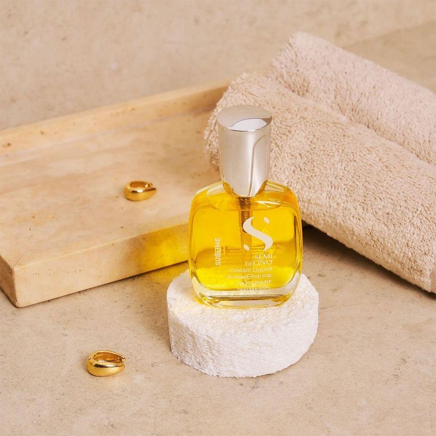 Óleo Capilar Semi Di Lino Sublime Cristalli Liquidi Com Maciez E Brilho 2 Unidades 30ml Alfaparf - imagem 3