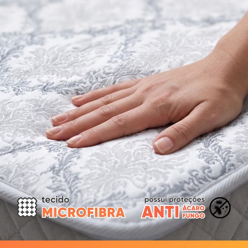 Cama Box Casal Double Face 100% D33 Edén 138x188x55cm Herval - Suporta Até 100kg Por Pessoa - imagem 5