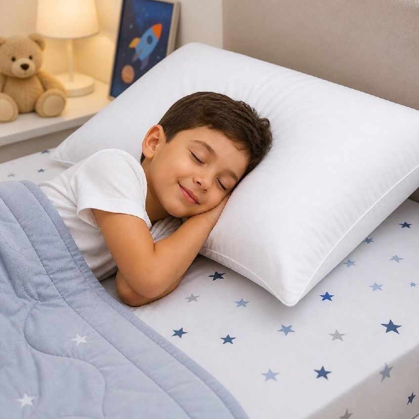 Travesseiro Ergonômico Alto Tradicional Fibra Peletizado Macio Antialérgico Branco Master - imagem 4