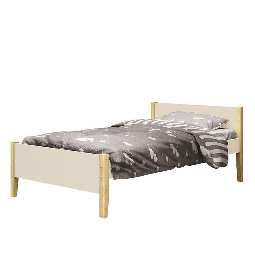 Bicama Solteiro Simba Com Cama Auxiliar MDF Areia Fosco Reller Móveis - imagem 5