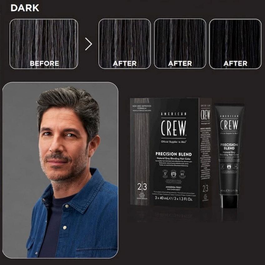 Cor De Cabelo Temporária American Crew Natural Grey Coverage - imagem 3