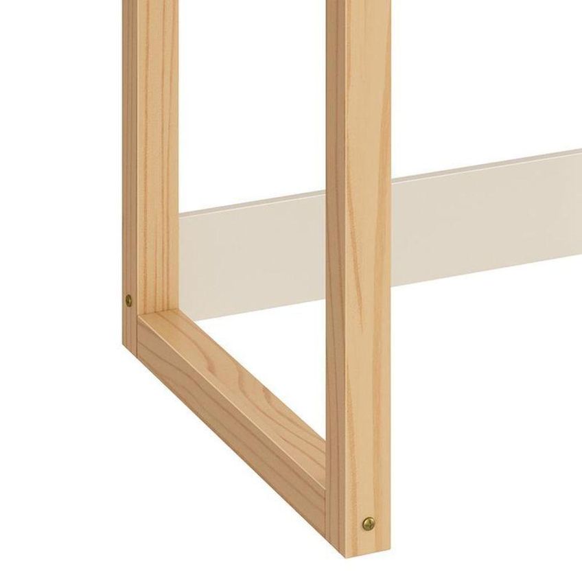 Mesa Infantil Zoe Sem Gavetas MDF Moderno Areia Fosco Madeira Natural Reller Móveis - imagem 5