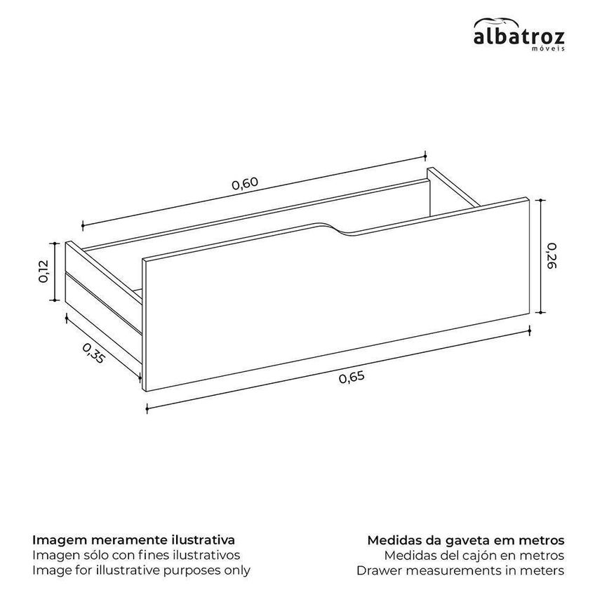 Guarda Roupa Solteiro Sole 2 Portas Correr 4 Gavetas Mdp Cinamomo-off White Albatroz Móveis - imagem 4