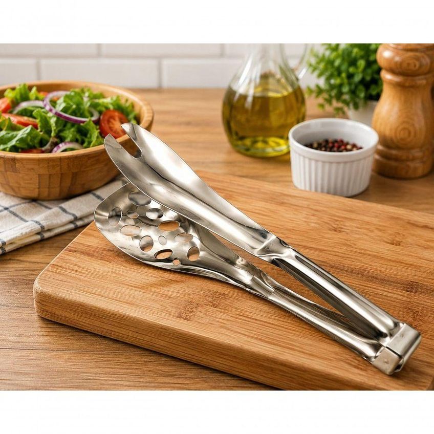 Pegador de Alimentos Multiuso em Aço Inox para Cozinha Churrasco Salada e Massas Top Rio Comercial - imagem 4