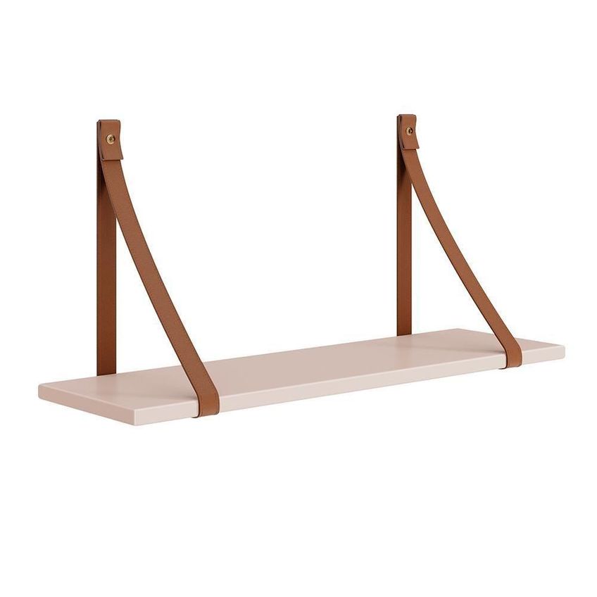 Kit 2 Prateleiras Luna MDF 66.6cm Rosa Fosco Reller Móveis - imagem 4