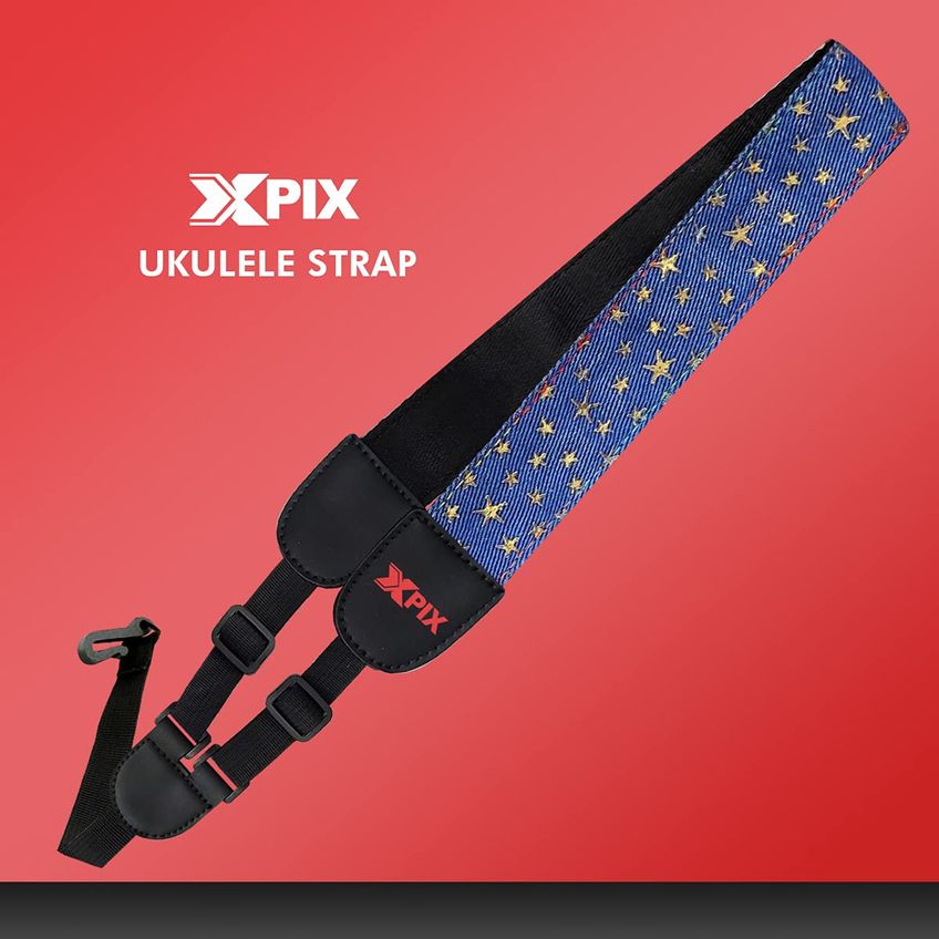 Cinta Ajustável Xpix Com Estampa De Estrelas Para Ukulele - imagem 3