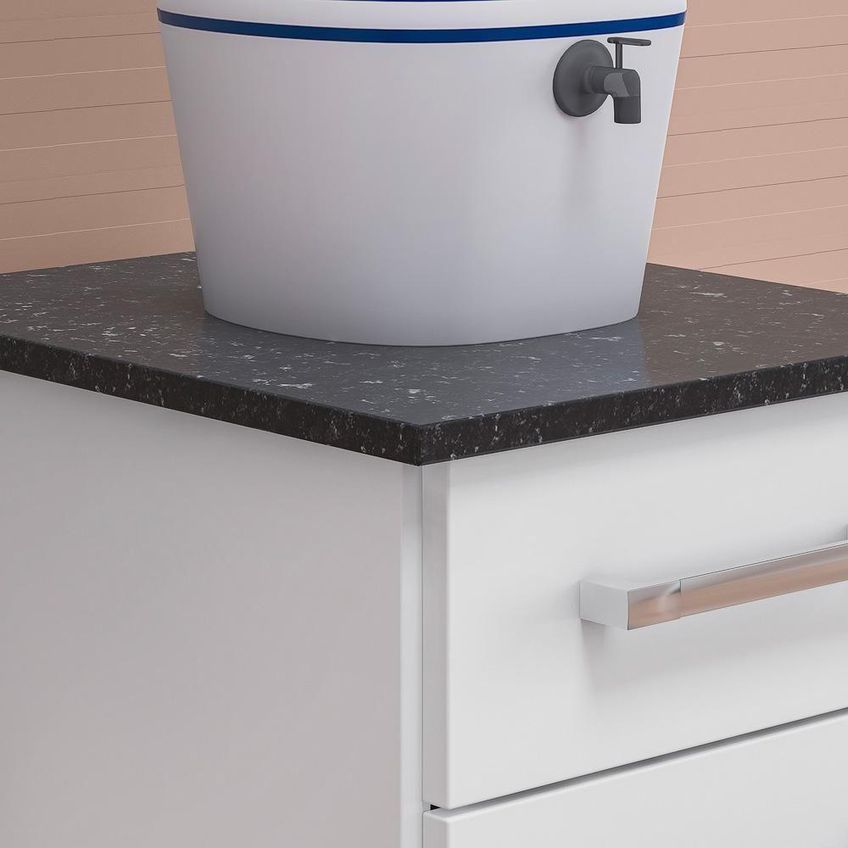 Balcão Moema 1 Porta 1 Gaveta MDP 35cm Branco Nicioli Móveis - imagem 2