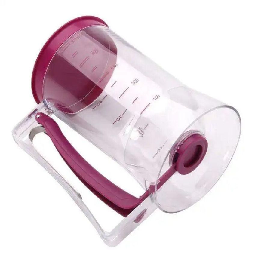 Medidor De Massa Profissional Para Bolo Panqueca Cupcake Com Dosador Válvula PP + ABS 900ml Roxo - imagem 4