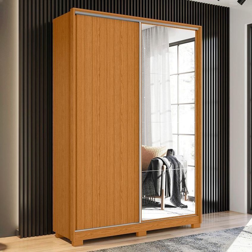 Guarda Roupa Frizatto 2 Portas 3 Gavetas MDP 160cm Cinamomo - imagem 4