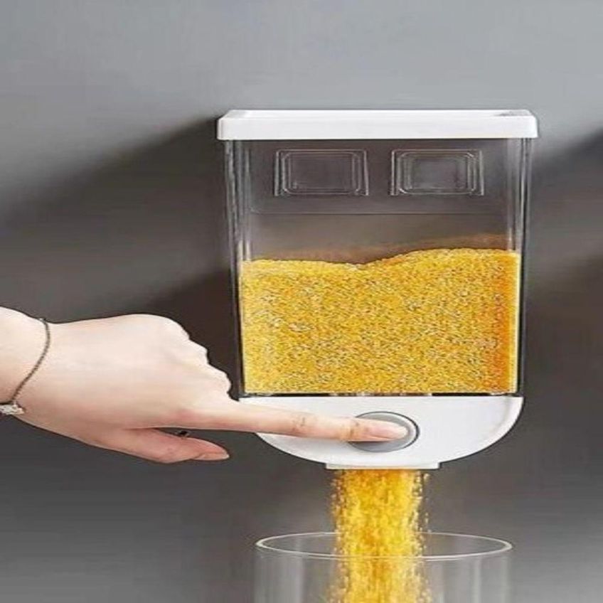 Dispenser De Alimentos De Parede Touch Para Cereais Plástico ABS Hermético 1L - imagem 2