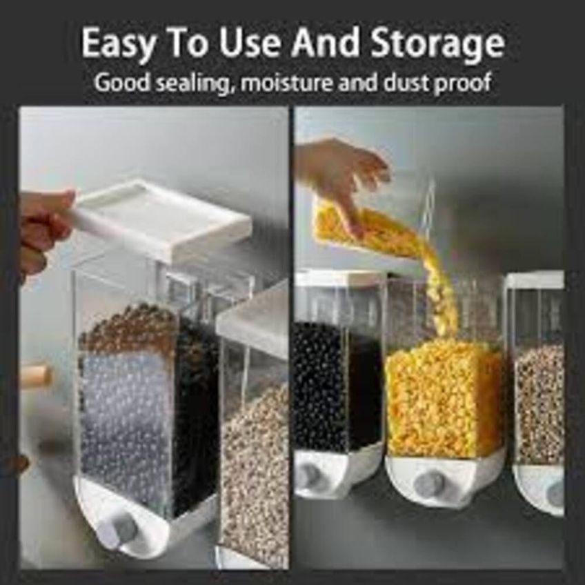 Dispenser De Alimentos De Parede Touch Para Cereais Plástico ABS Hermético 1L - imagem 3