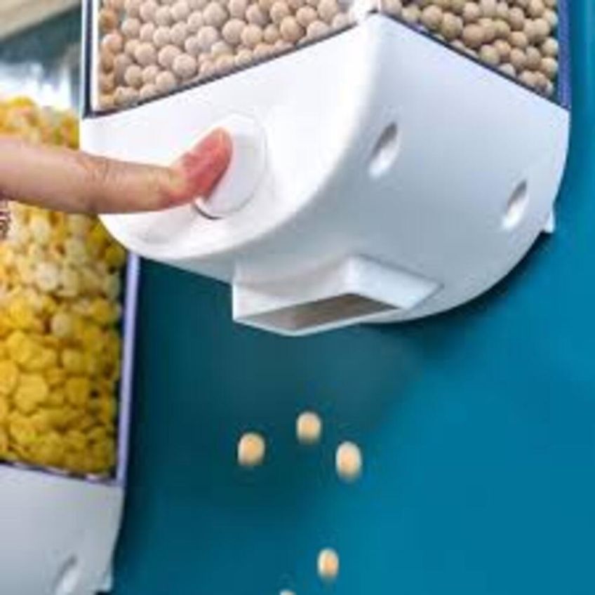 Dispenser De Alimentos De Parede Touch Para Cereais Plástico ABS Hermético 1L - imagem 5