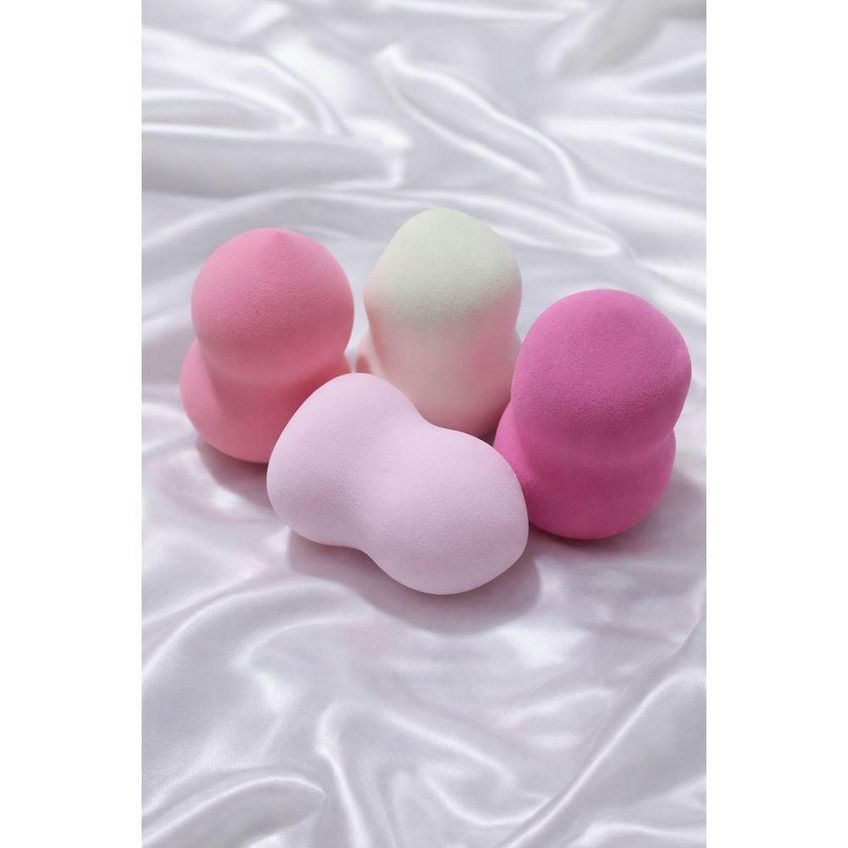 Kit Com 3 Esponjas Para Maquiagem Make Acabamento Profissional Branco - imagem 3