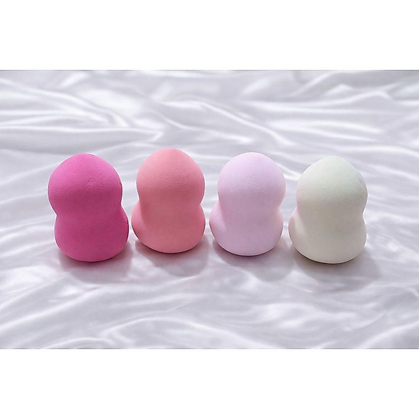 Kit Com 3 Esponjas Para Maquiagem Make Acabamento Profissional Branco - imagem 4
