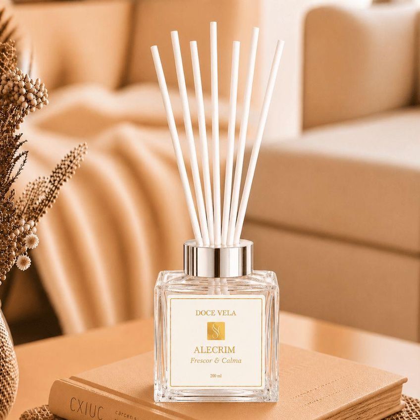 Difusor De Ambientes Alecrim Fragrância Cítrica Aromática Com Varetas 200ml - imagem 4
