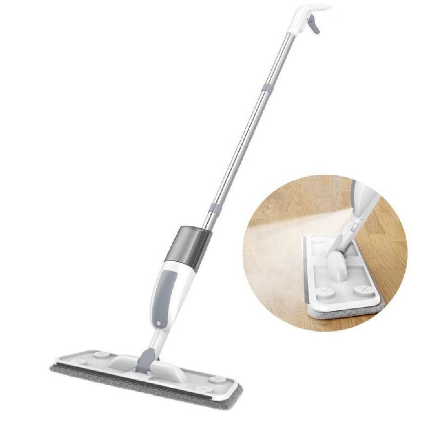 Rodo Mop Spray 3 Em 1 Limpa E Seca Microfibra Inox Profissional - imagem 3