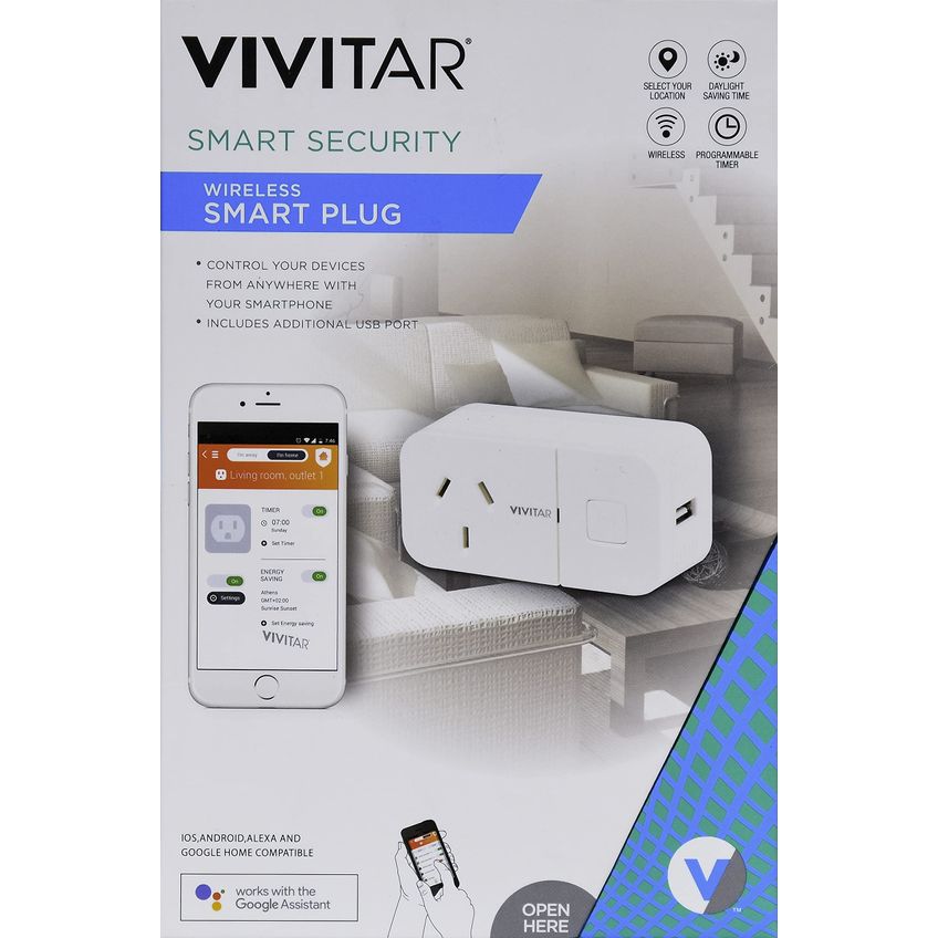 Tomada Inteligente Vivitar Wifi Usb Pronta Para Varejo - imagem 3