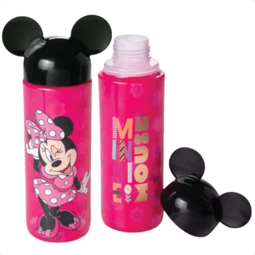 Garrafa Minnie Com Tampa Lúdica Em Polipropileno Design Divertido Para Crianças 500ml Plasútil - imagem 3