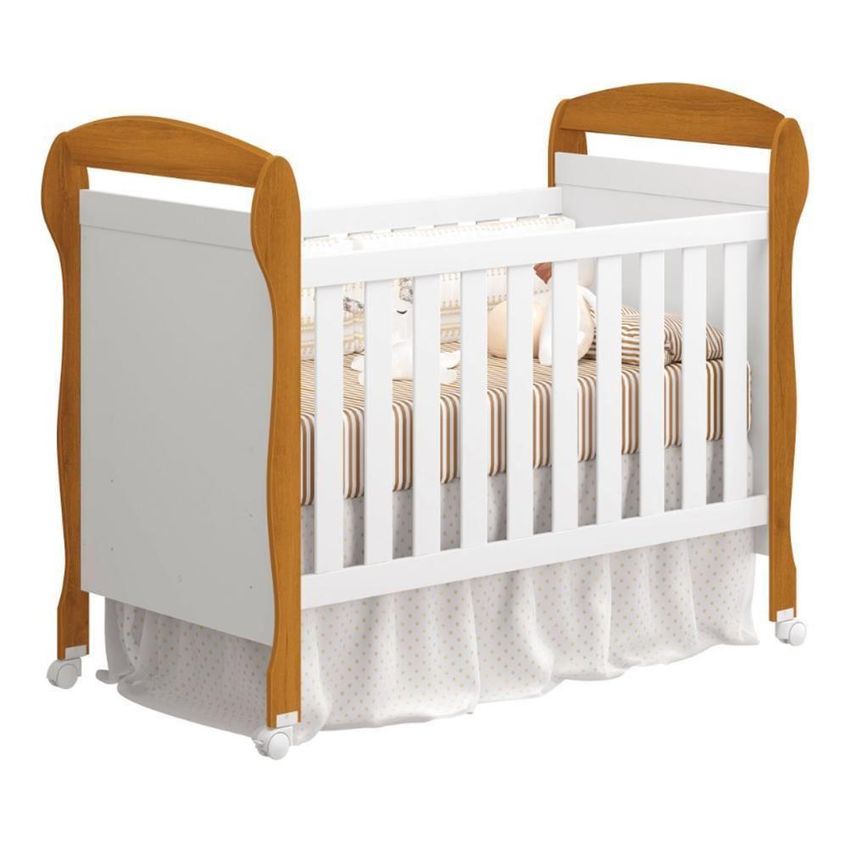 Jogo De Quarto Infantil Cômoda Zaki E Berço Mini Cama Danny 4 Gavetas Mdf Branco Fosco Reller Móveis - imagem 3