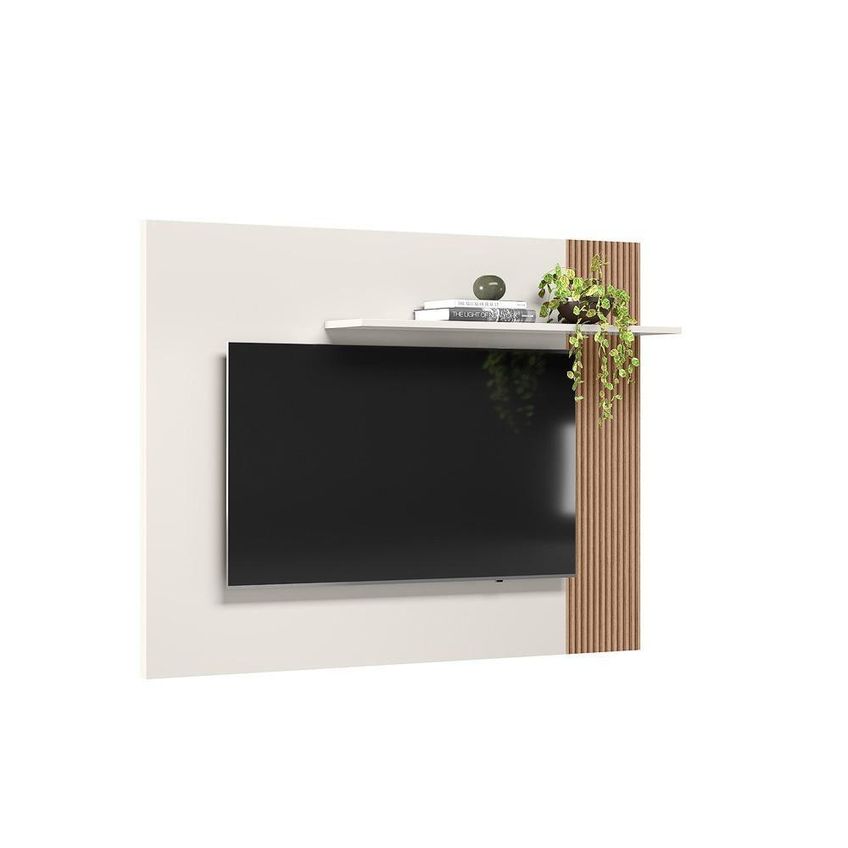Painel TV Demadero para TVs até 40" 120cm MDP Laqueado Off White Nicioli Móveis - imagem 4