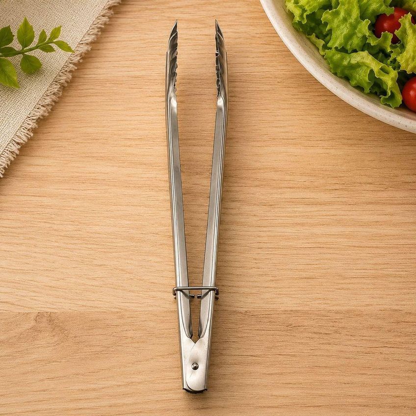 Pegador De Salada Em Aço Inox Resistente Multiuso Para Servir Massas E Alimentos Inox Top Rio - imagem 4