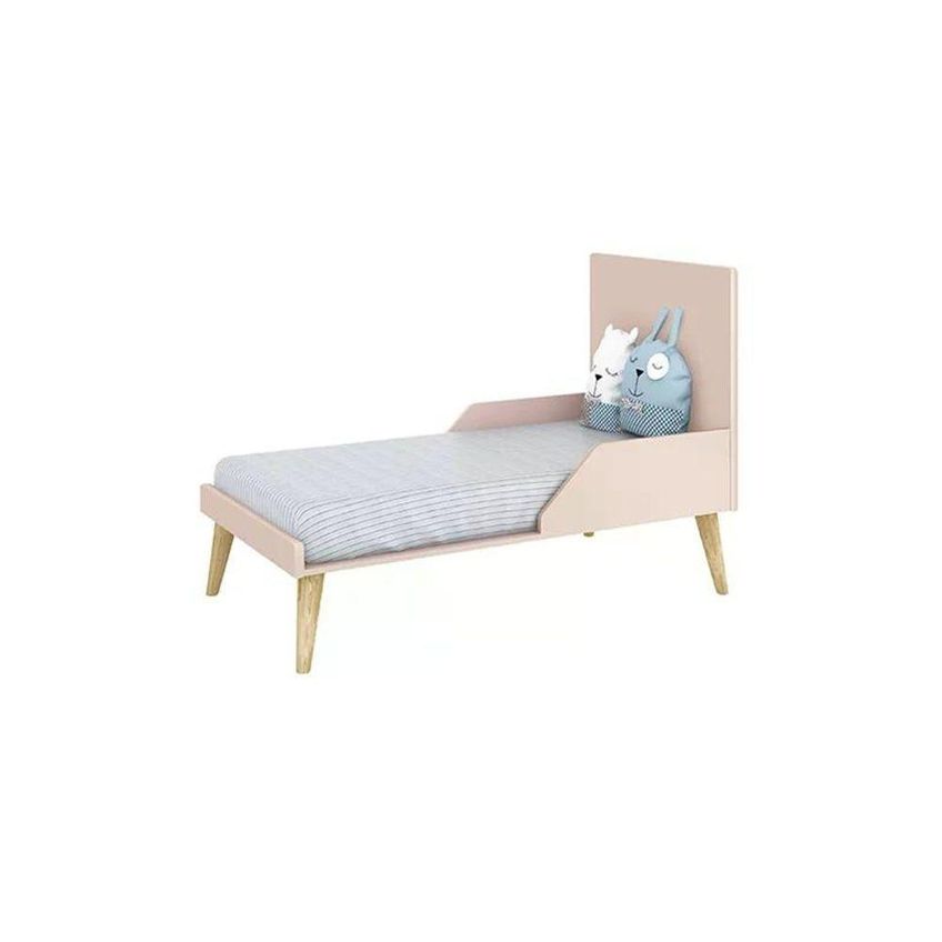 Berço Americano Theo Transforma-se Em Mini Cama Rosa Fosco Reller Móveis 135cm - imagem 3