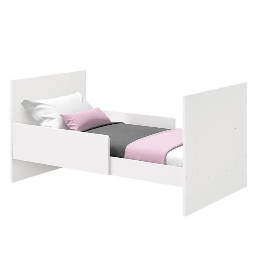 Jogo De Quarto Infantil Berço Americano New Katatau Mdf Colchão Não Branco Brilho Reller - imagem 3