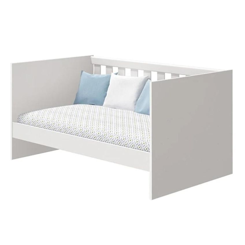 Jogo De Quarto Infantil Berço Americano New Katatau Mdf Colchão Não Branco Brilho Reller - imagem 5