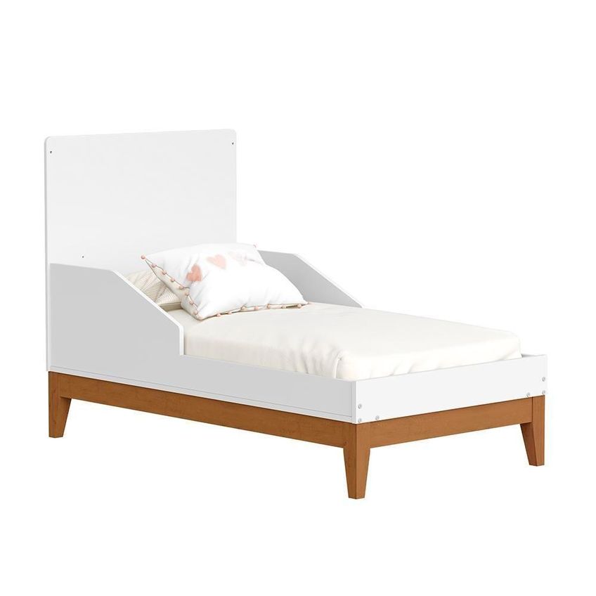 Berço Americano Mini Cama Flip Transforma-se Em Mini Cama Branco Fosco Reller Móveis - imagem 3